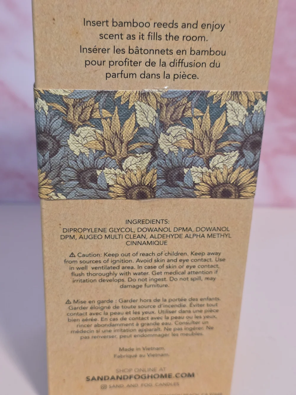 SAND + FOG Autumn Harvest Reed Diffuser – 3.7 fl oz / 110 mL